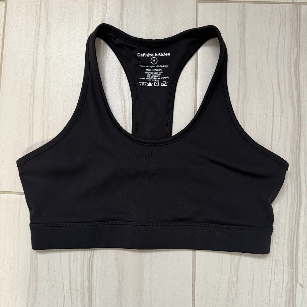 Definite Articles Riverline Racerback Bra Black M
